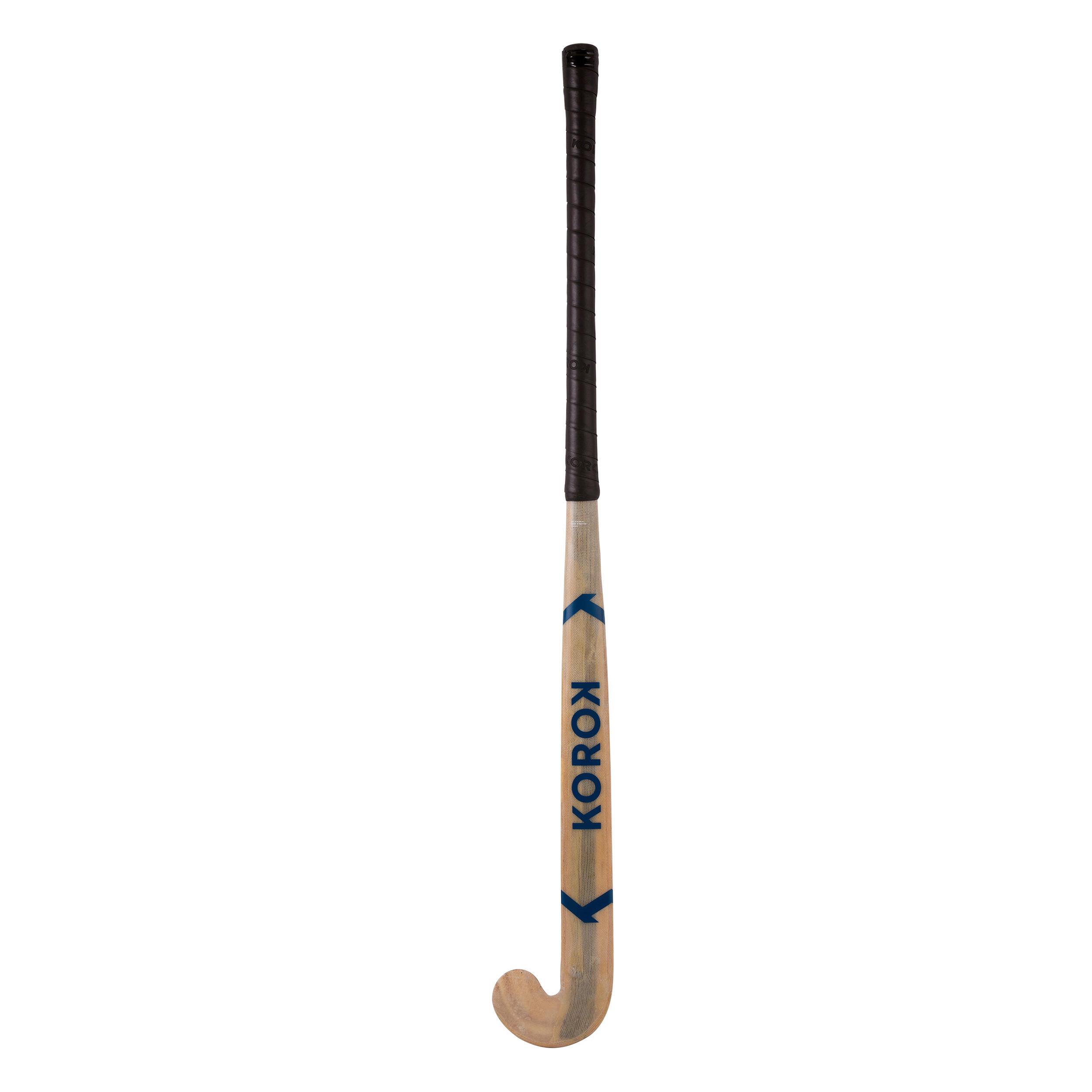 Adult Beginner Mid-Bow Wood/Fibreglass Indoor Hockey Stick FH100 - Wood 4/8