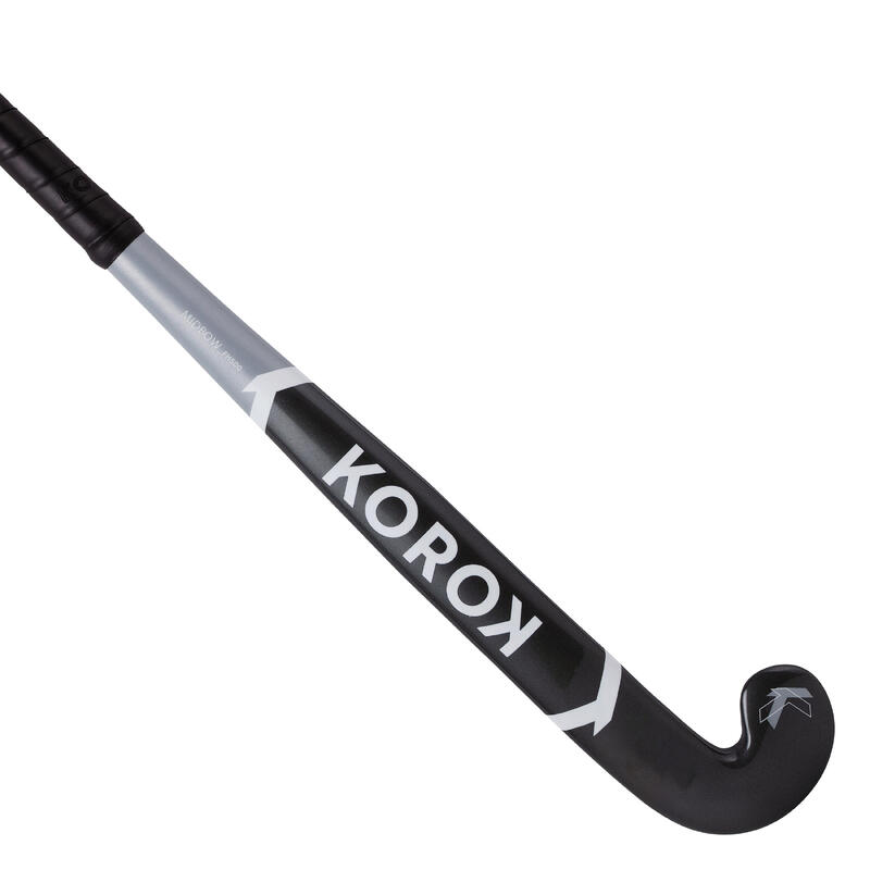 Hockeyschläger Indoor FH500 Mid Bow 100 % Glasfaser Kinder/Jugendliche grau