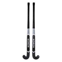 Adult Beginner 100% Fibreglass Mid Bow Indoor Field Hockey Stick FH500 - Grey