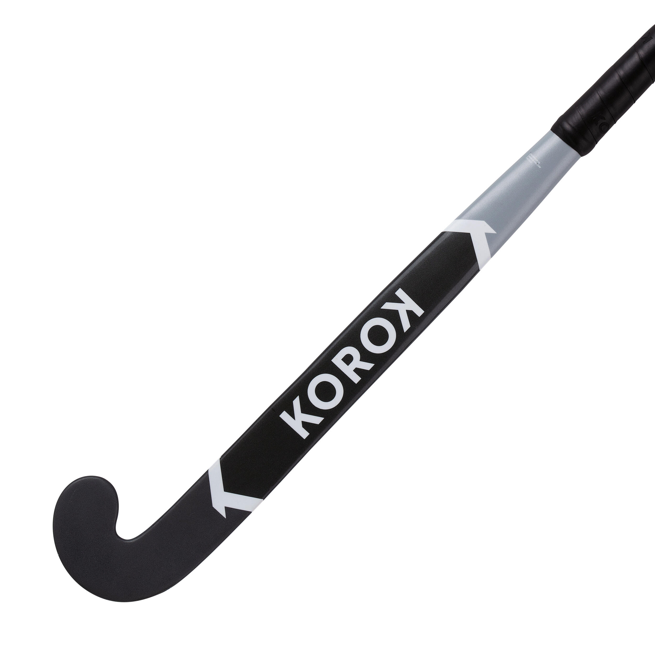 Adult Beginner 100% Fibreglass Mid Bow Indoor Field Hockey Stick FH500 - Grey 3/8
