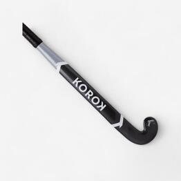 Stick de hockey indoor adulte débutant 100% fibre de verre Mid Bow FH500 Gris