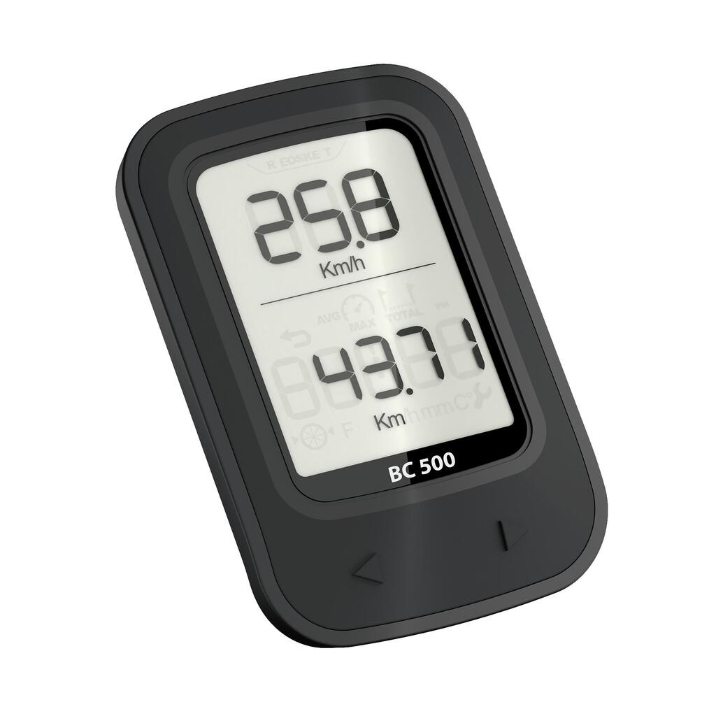 Cyklistický tachometer Van Rysel 500 bezdrôtový čierny