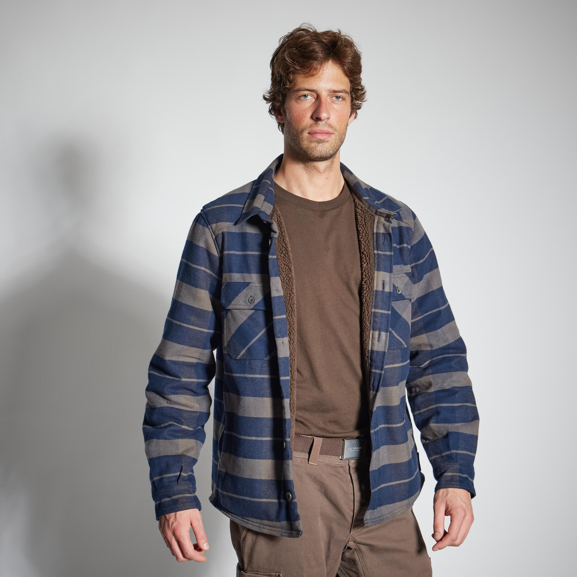 OVERSHIRT SHERPA JACKET 500 BLUE 3/15