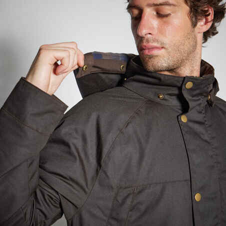 WARM WAXED COTTON JACKET 500 BROWN