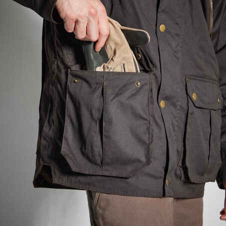 WARM WAXED COTTON JACKET 500 BROWN