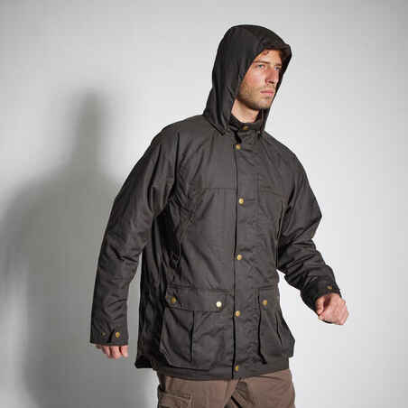 WARM WAXED COTTON JACKET 500 - BROWN