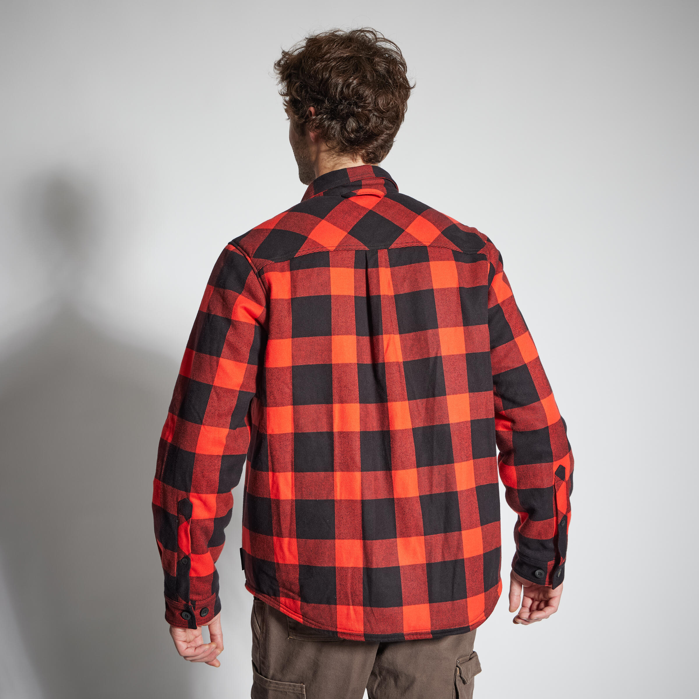 Warm shirt Sherpa Jacket - 500 Red - SOLOGNAC