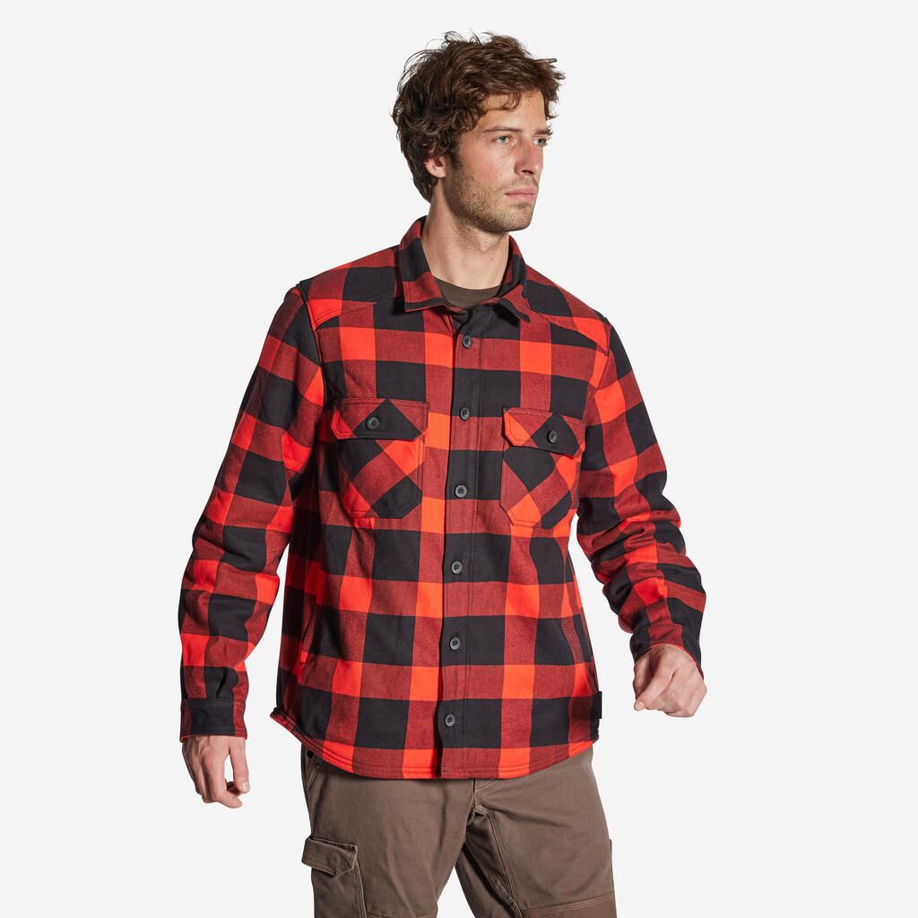 Outdoorhemd 500 Flanell blau 
