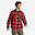 Jachetă 500 tip cămașă groasă din flanel roșu