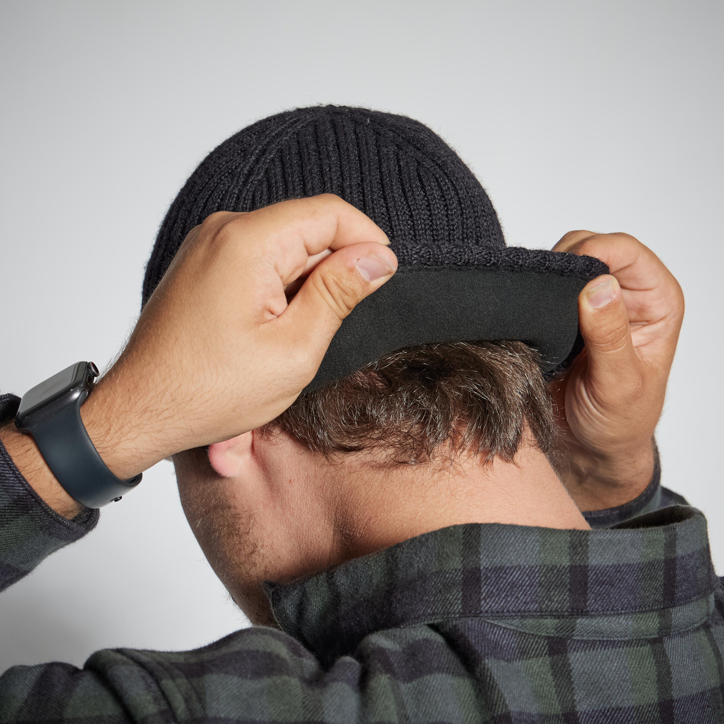 KNITTED WOOL HAT 900 BLACK 3/7