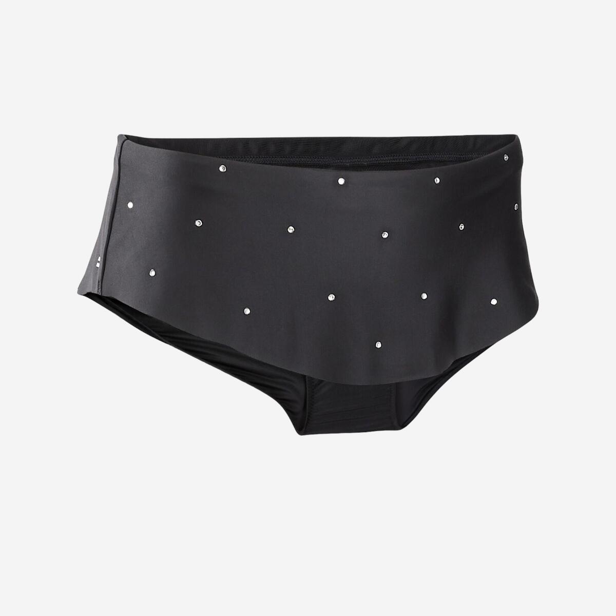 Jupette amovible de Gymnastique Rythmique (GR) Noire Strassée