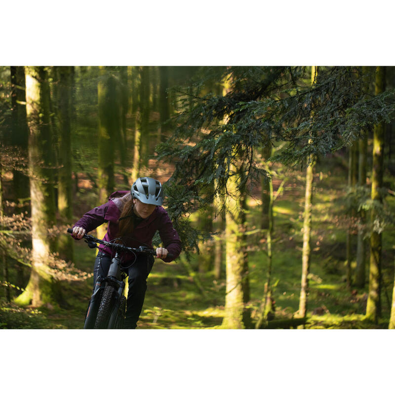 Dámská cyklistická pláštěnka na horské kolo fialová 