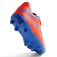 Kids' Dry Pitch Lace-Up Football Boots Agility 140 FG - Red/Blue