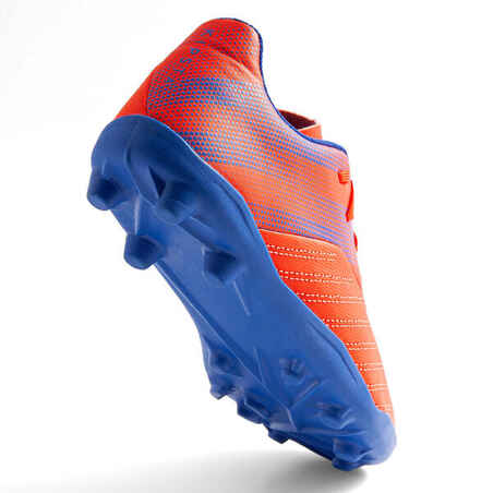 Kids' Dry Pitch Lace-Up Football Boots Agility 140 FG - Red/Blue