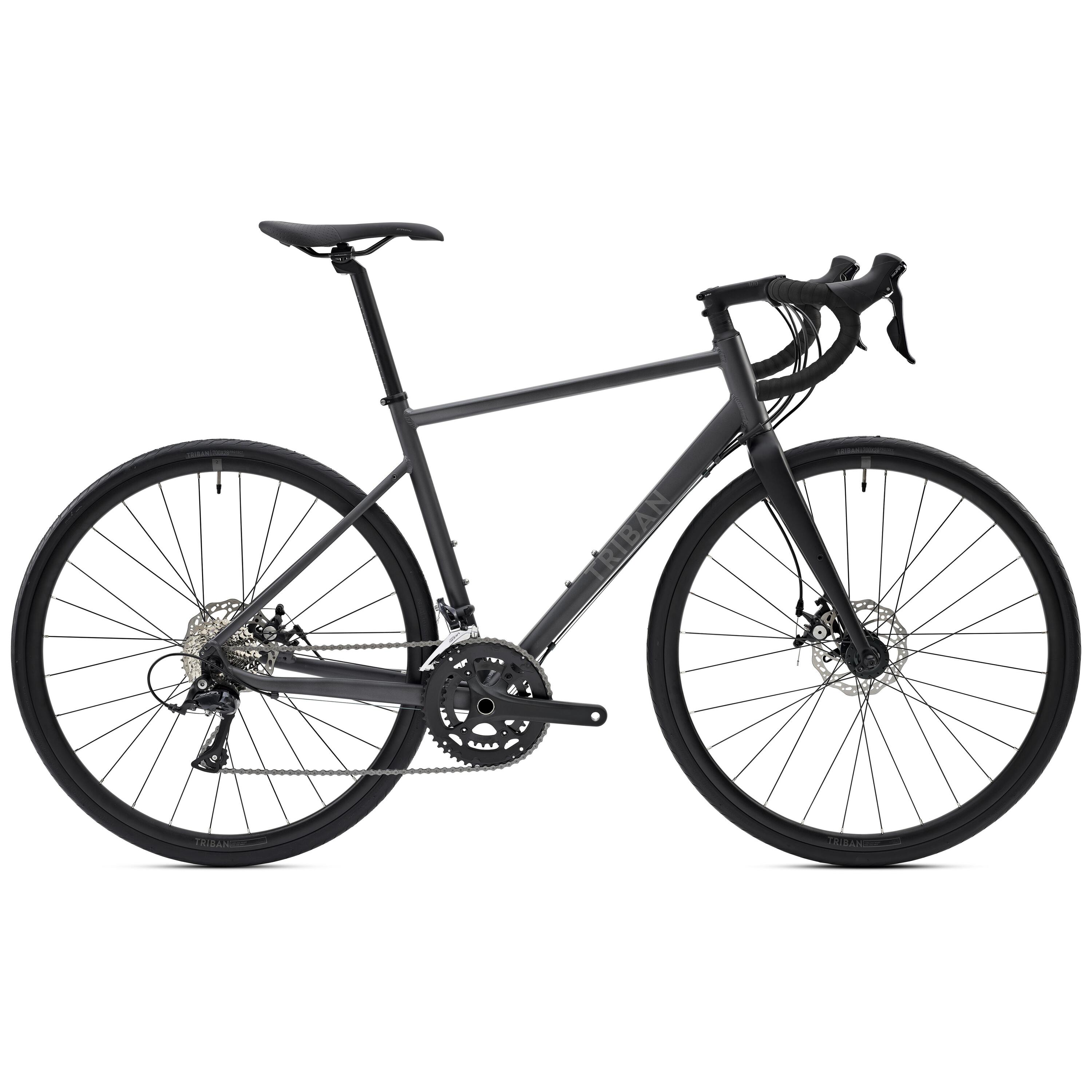 VAN RYSEL Road bike Triban RC 500 disc brake Sora/Prowheel - XS/S/M - Black