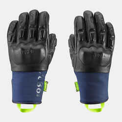 Kids’ ski club or competition gloves with reinforced fingers 980 - black and blue