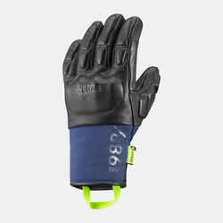 Kids’ ski club or competition gloves with reinforced fingers 980 - black and blue