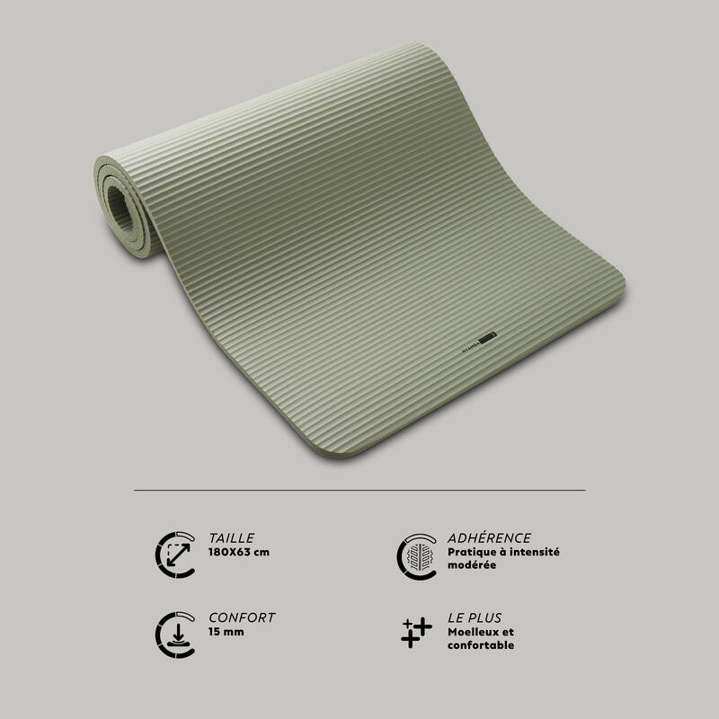 

Коврик для пилатеса 180 см X 63 см X 15 мм Mat 500, 305063