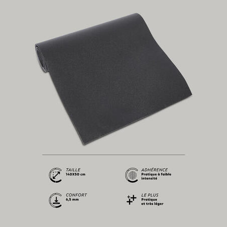 Tapis de sol pilates 140 cm x 50 cm x 6,5 mm - MAT XS noir - Decathlon