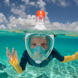 Máscara snorkel niños easybreath (6-10 años | talla xs) azul