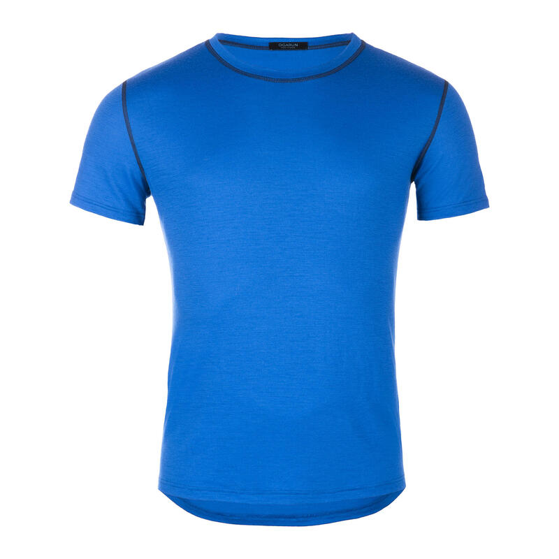 T-Shirt Trailrunning 100 % Merinowolle 20‒30 °C Herren ogarun königsblau