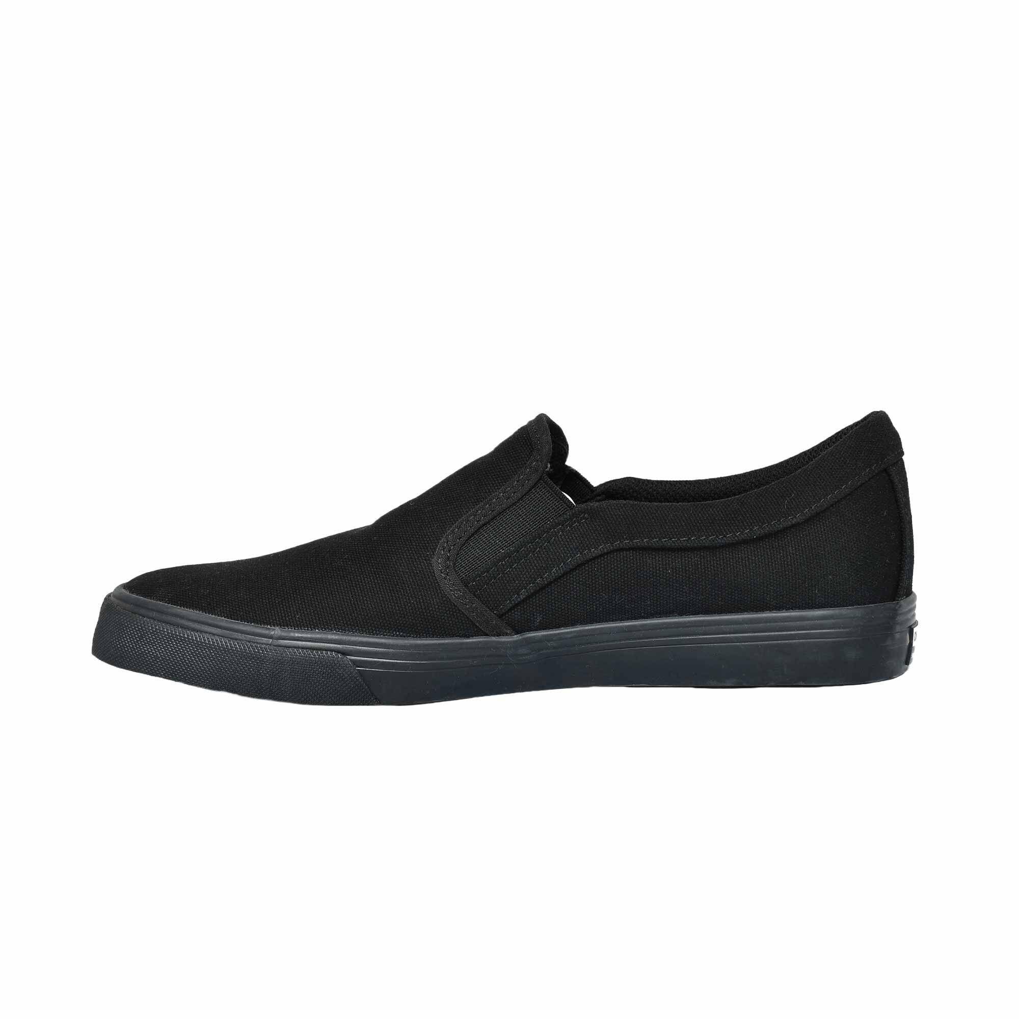 Slipon Skateboarding Canvas shoe- Black -  4