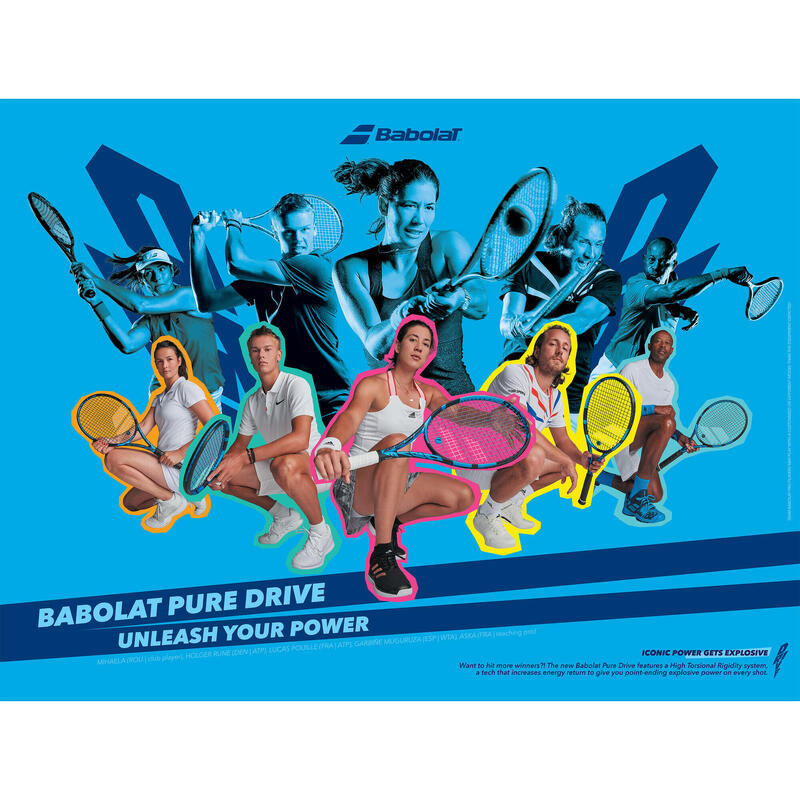Dětská tenisová raketa Pure Drive 26 černo-modrá 