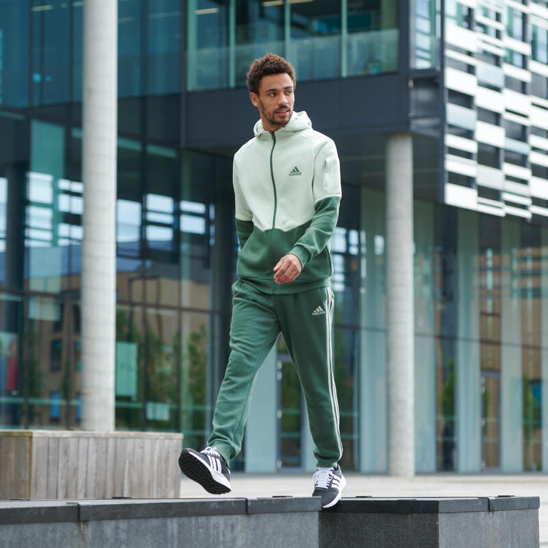 Pánská fitness mikina s kapucí Adidas zelená