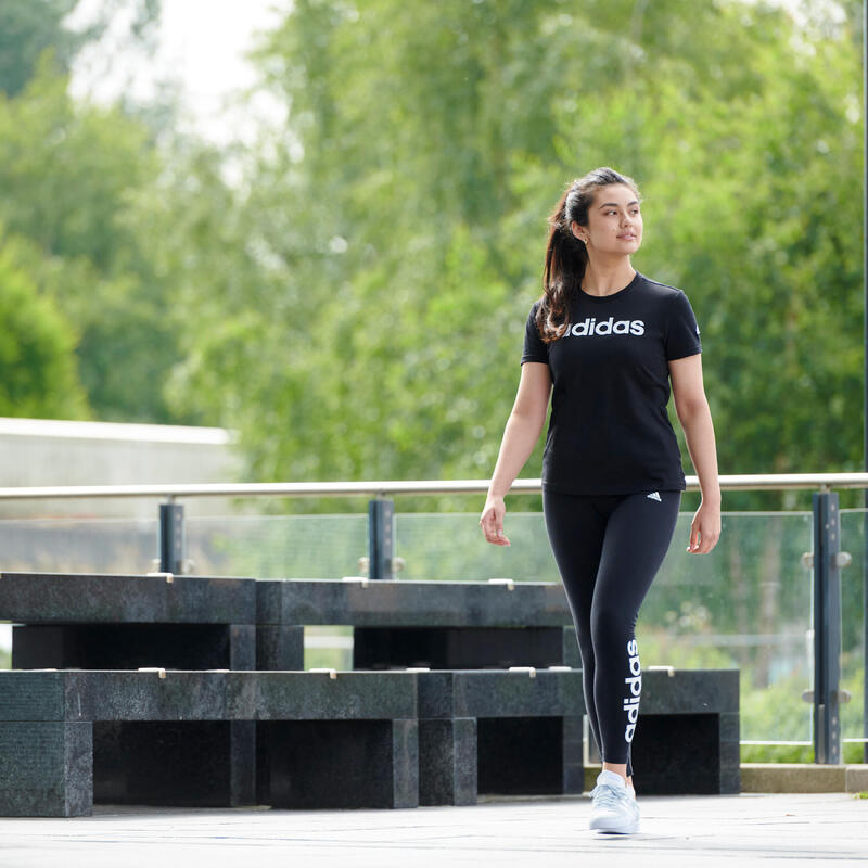 T-SHIRT DE FITNESS MULHER ADIDAS PRETO