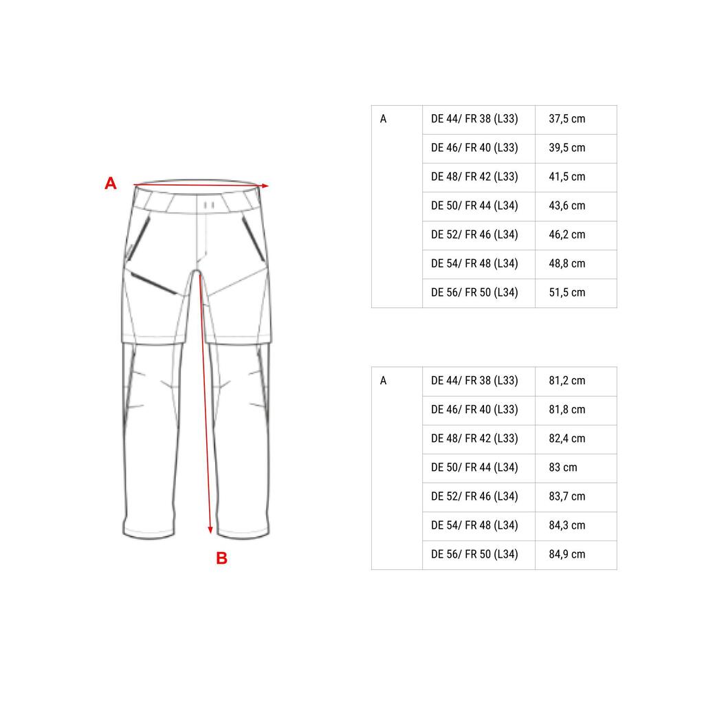 Pantalone za planinarenje MH500 modularne muške - bež