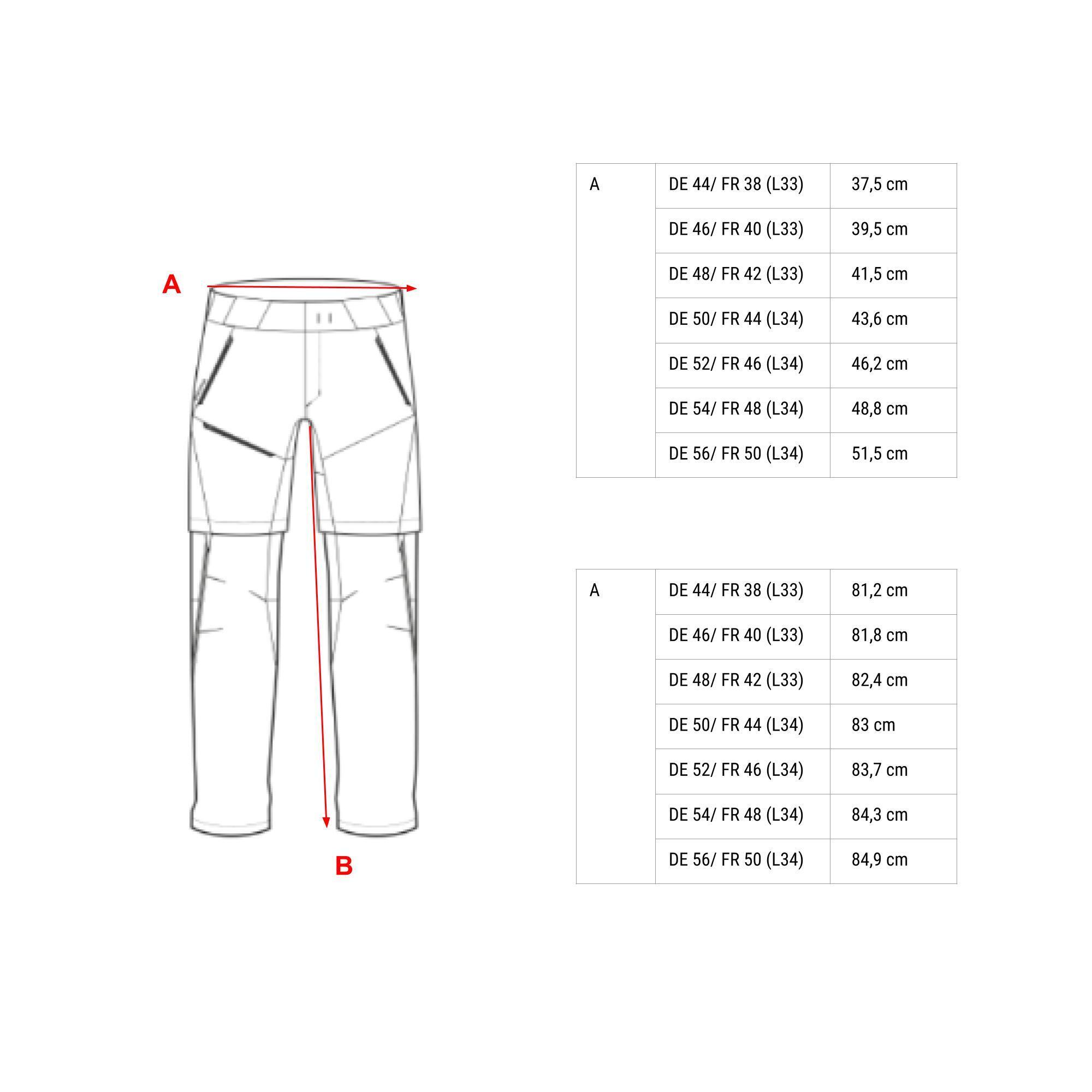 Men's Hiking Zip-Off Trousers MH550 2/9