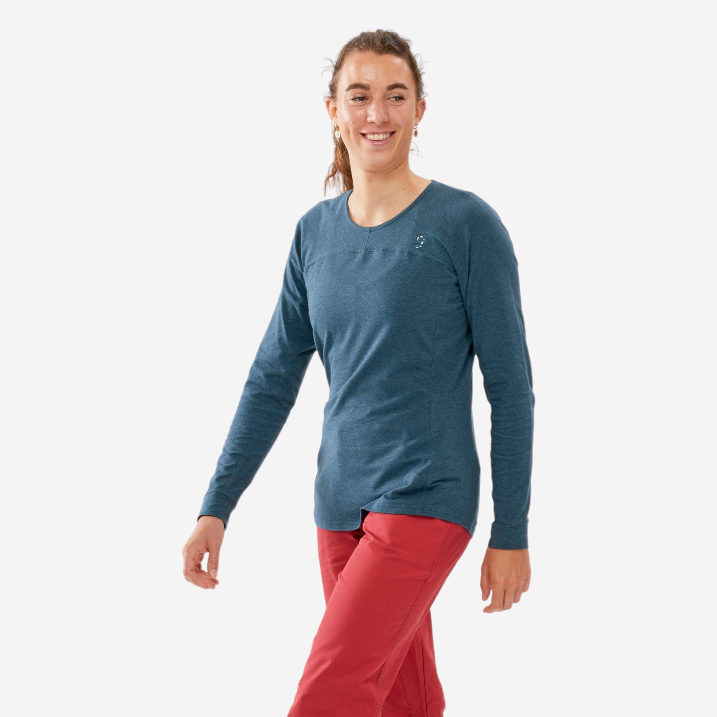 Simond - Tee-shirt Ml Escalade - Vertika Gris Fonce Femme - T-shirt Manches Longues - Escalade Alpi Canyoning Parapente - Gris - 38 S - Decathlon