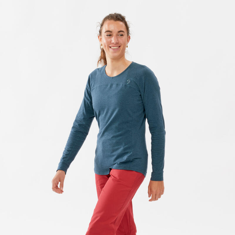 Damen langarm Klettershirt - Vertika dunkelgrau