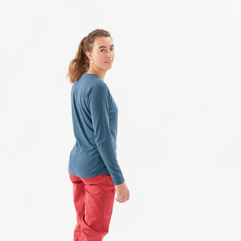 Damen langarm Klettershirt - Vertika dunkelgrau