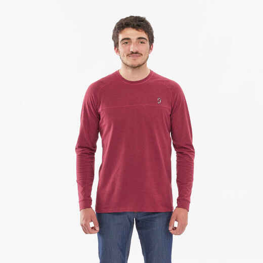 
      Pánske tričko Vertika s dlhým rukávom na lezenie červeno-bordové
  