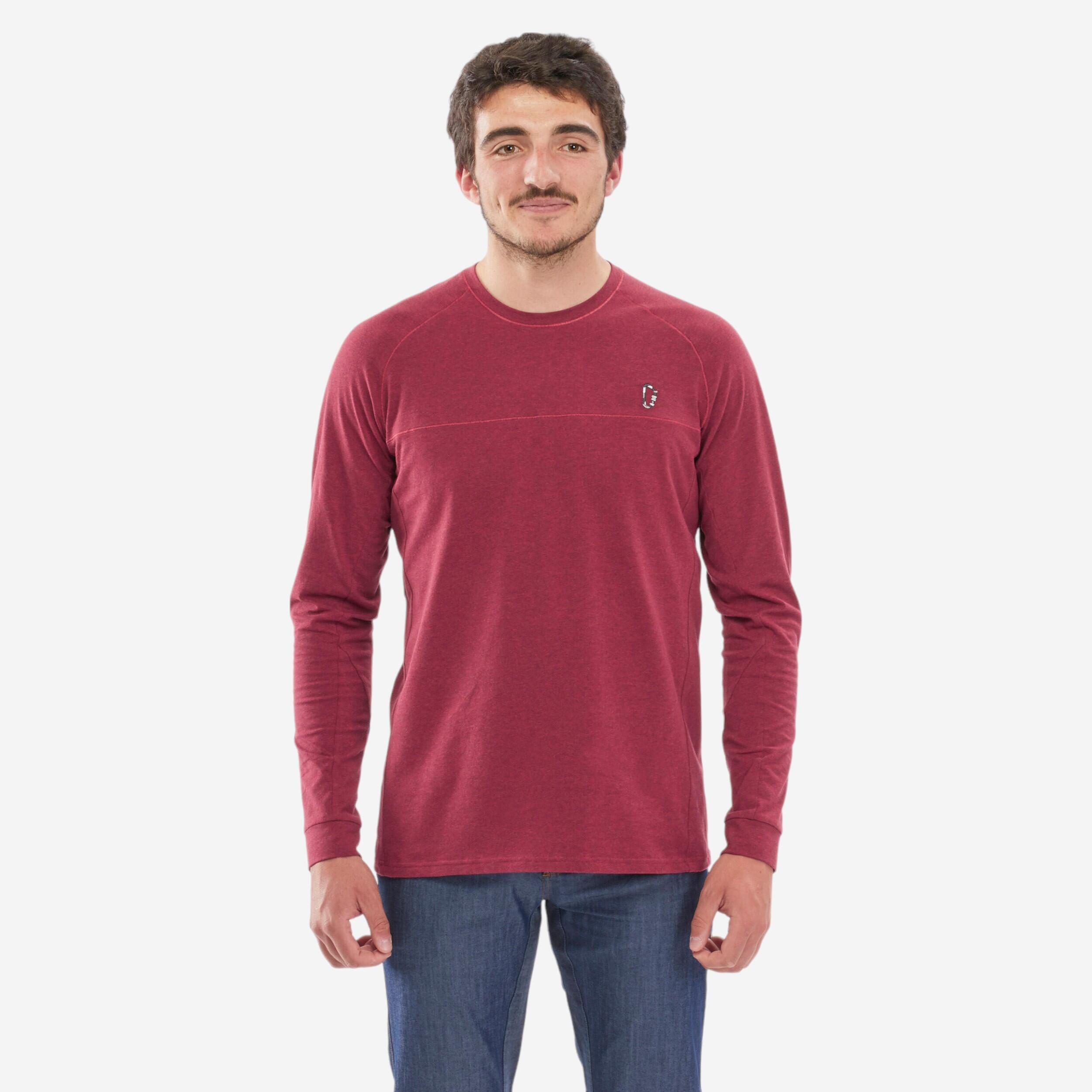 Simond - T-shirt Ml Escalade - Vertika Rouge Bordeaux Homme - T-shirt Manches Longues - Escalade Alpi Canyoning Parapente - Rouge - 52 2xl - Decathlon