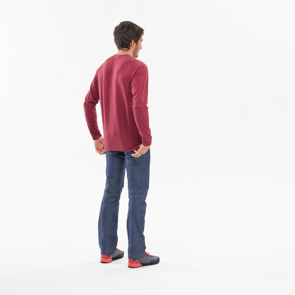 Vyriški laipiojimo marškinėliai „Vertika“, tamsiai raudoni
