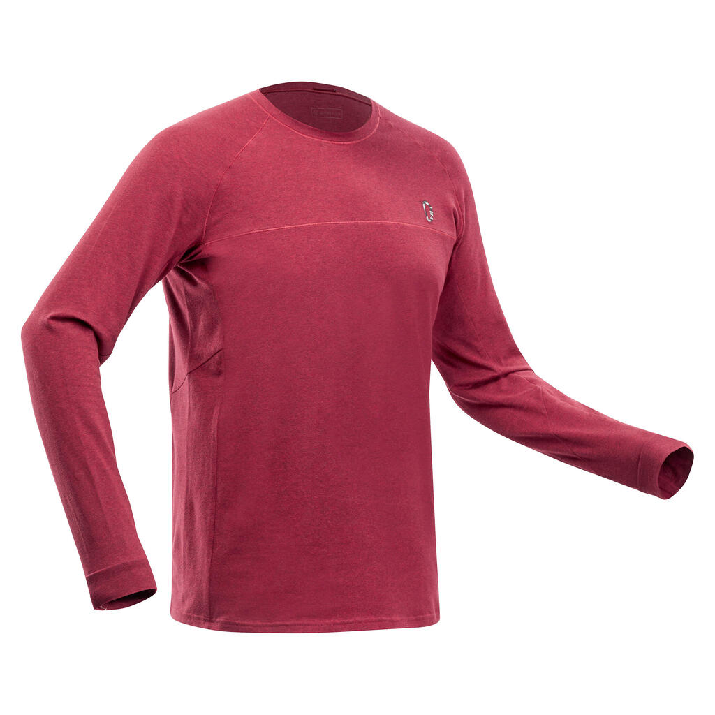 MEN’S ML CLIMBING T-SHIRT VERTIKA BURGUNDY RED