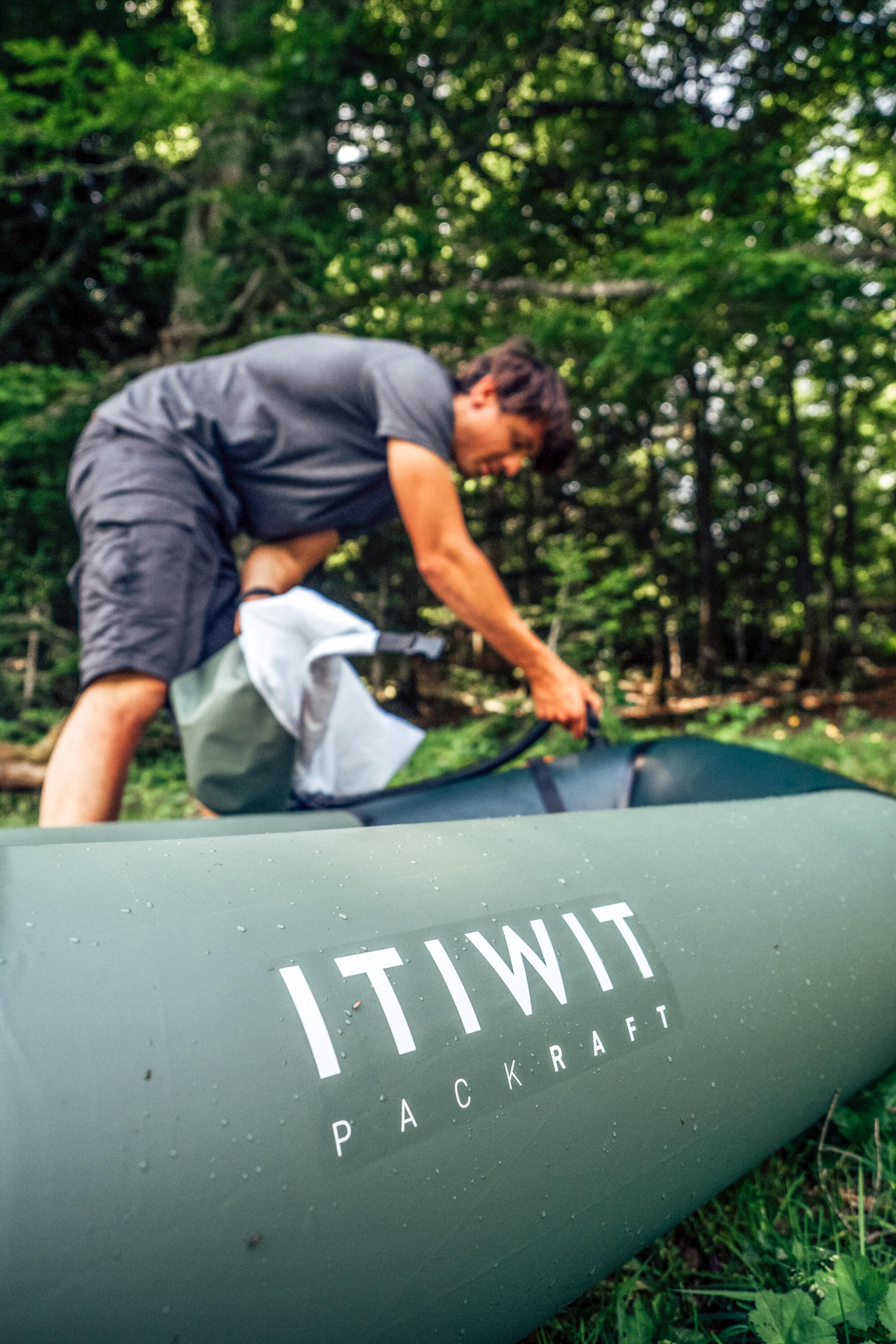 1-Seater Inflatable Packraft - PR 100 Green - ITIWIT