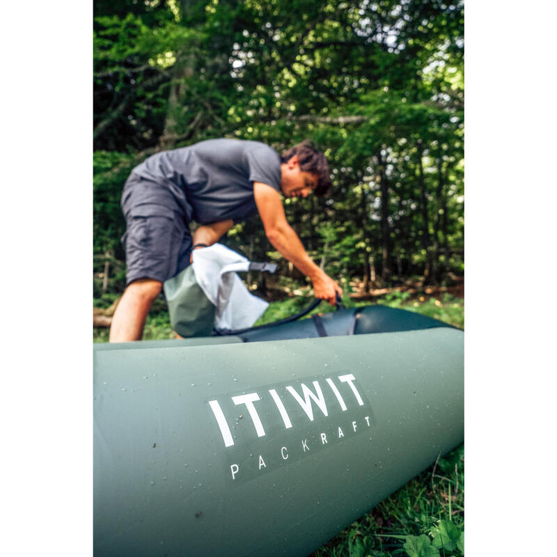 Opblaasbare 1-persoons packraft 100 TPU rivier