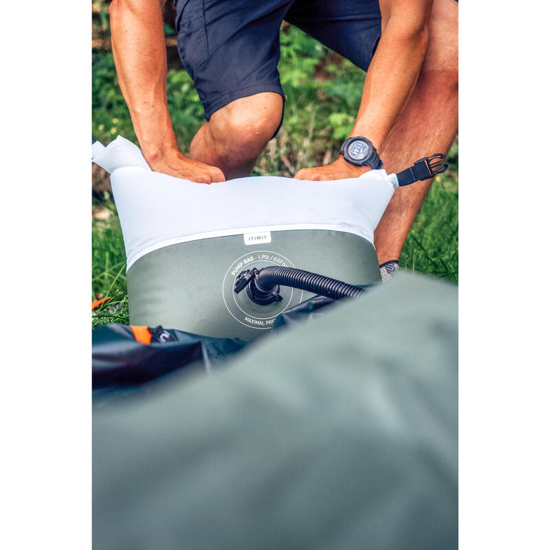 Opblaasbare 1-persoons packraft 100 TPU rivier