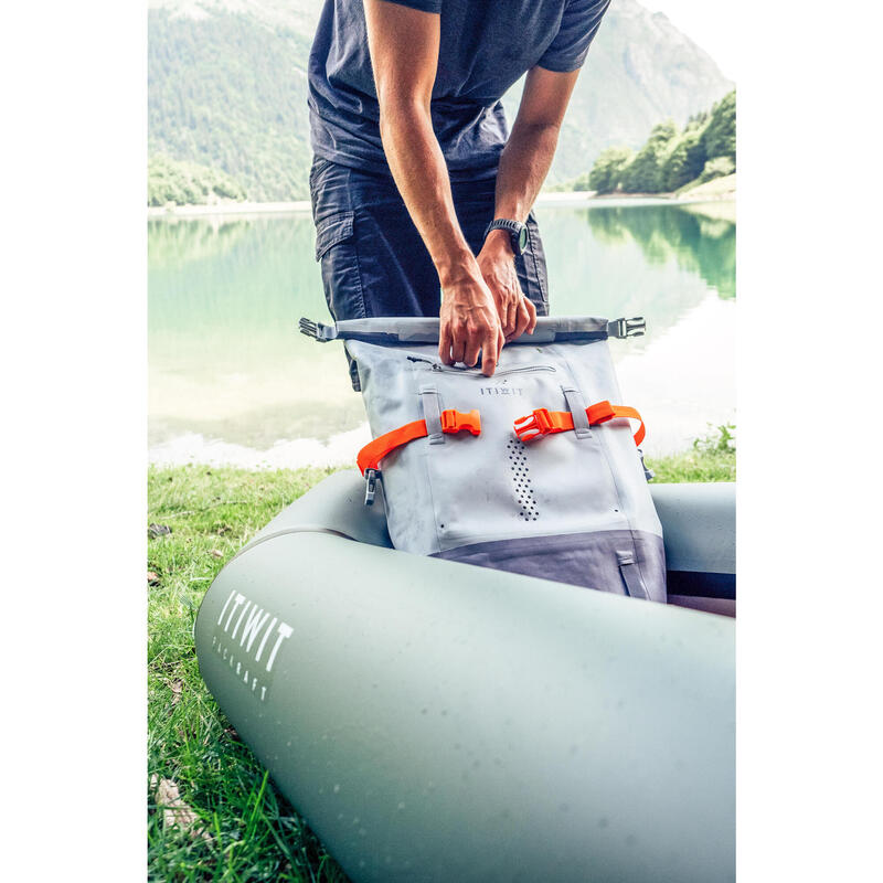 Opblaasbare 1-persoons packraft 100 TPU rivier
