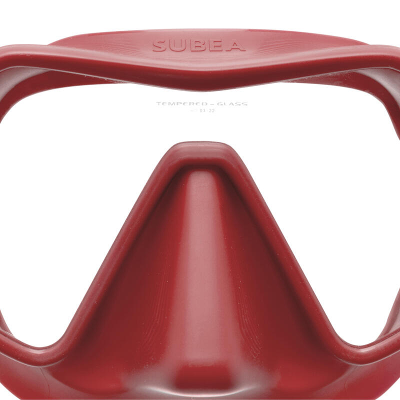 Duikbril 500 mono rood