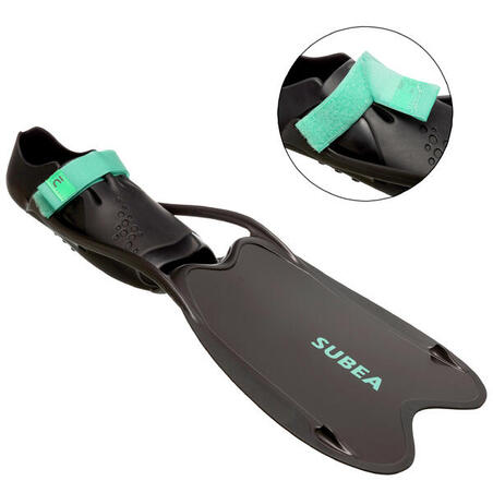 Crno-zeleni komplet za snorkeling za odrasle R'GOMOOVE