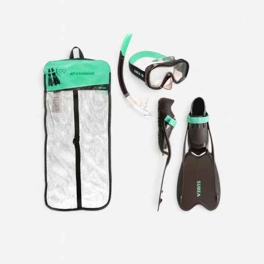 
      Adult Snorkelling Set R'Gomoove - Black Green
  