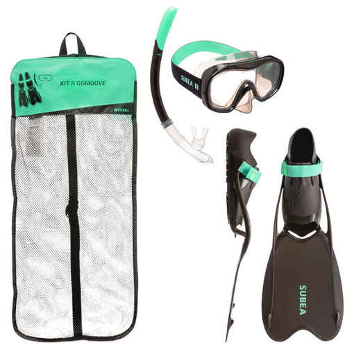 
      Pieaugušo snorkelēšanas komplekts “R'Gomoove”, melns, zaļš
  