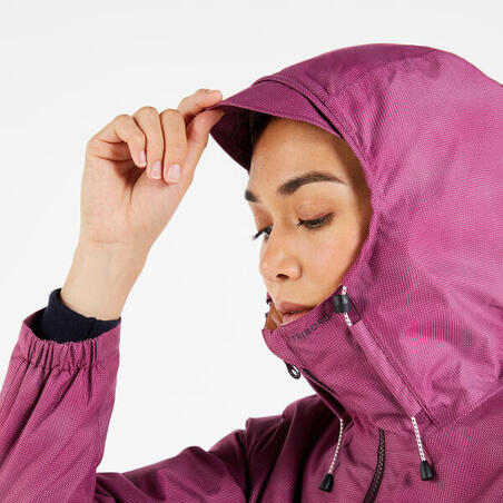 Women's Sailing Waterproof Raincoat SAILING 100 AO purple