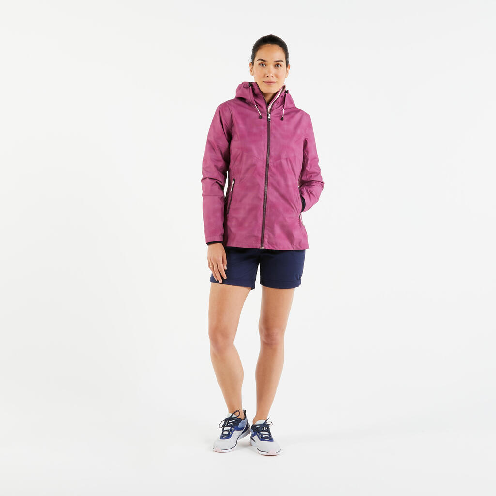 Regenjacke Segeln Damen wasserdicht 100 ocker