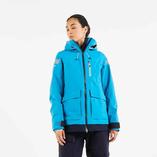 
      Regenjacke Segeln Damen wasserdicht 500 blau
  