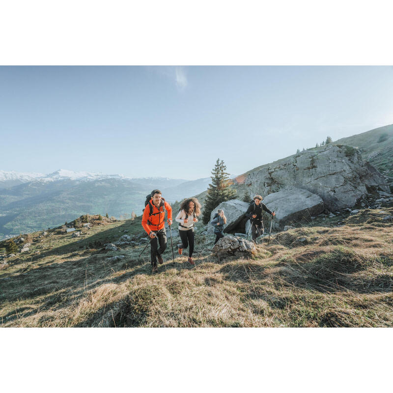 Pánská turistická fleecová mikina s kapucí MH 500 